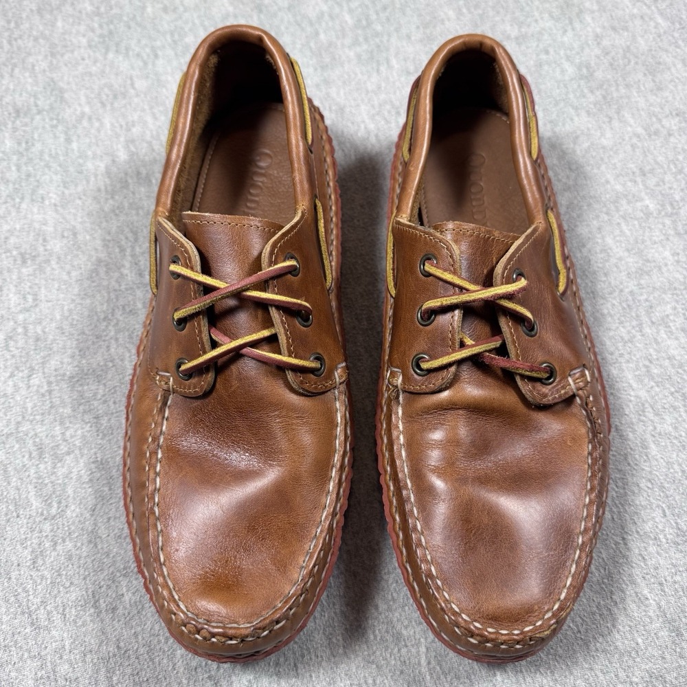 QUODDY Leather Canoe Shoes Moccasin Size 10 Made in USA